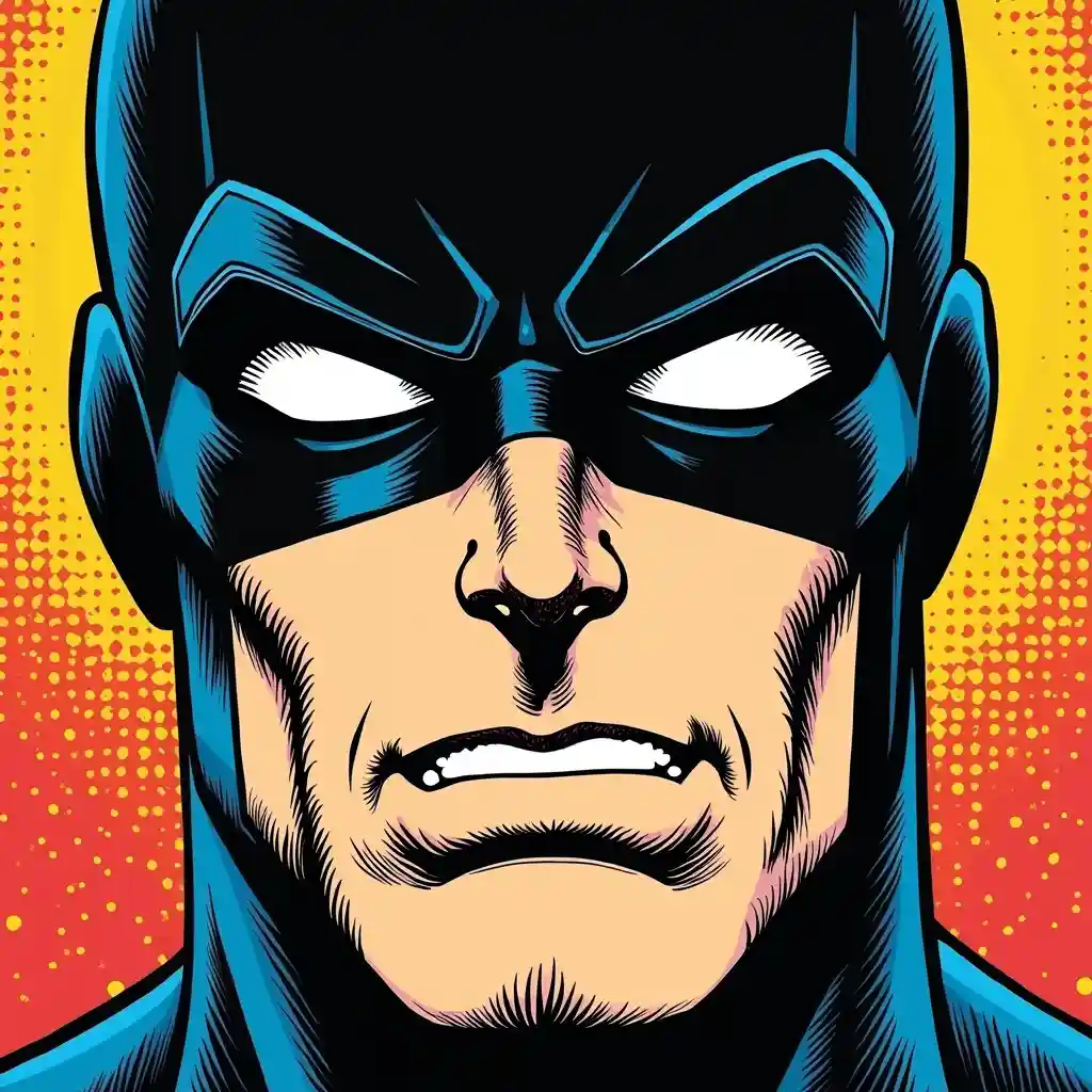Character with distinctive bold ink lines