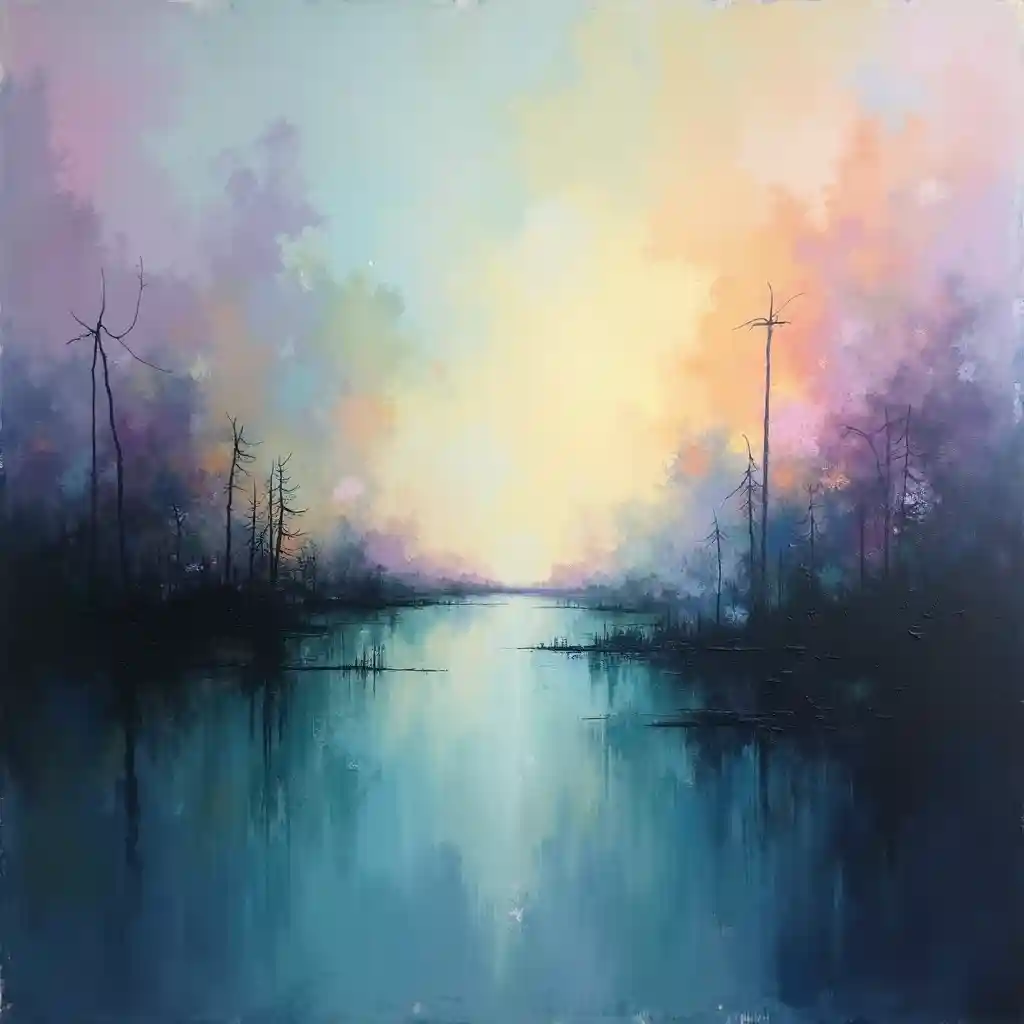 Atmospheric color fields creating mood