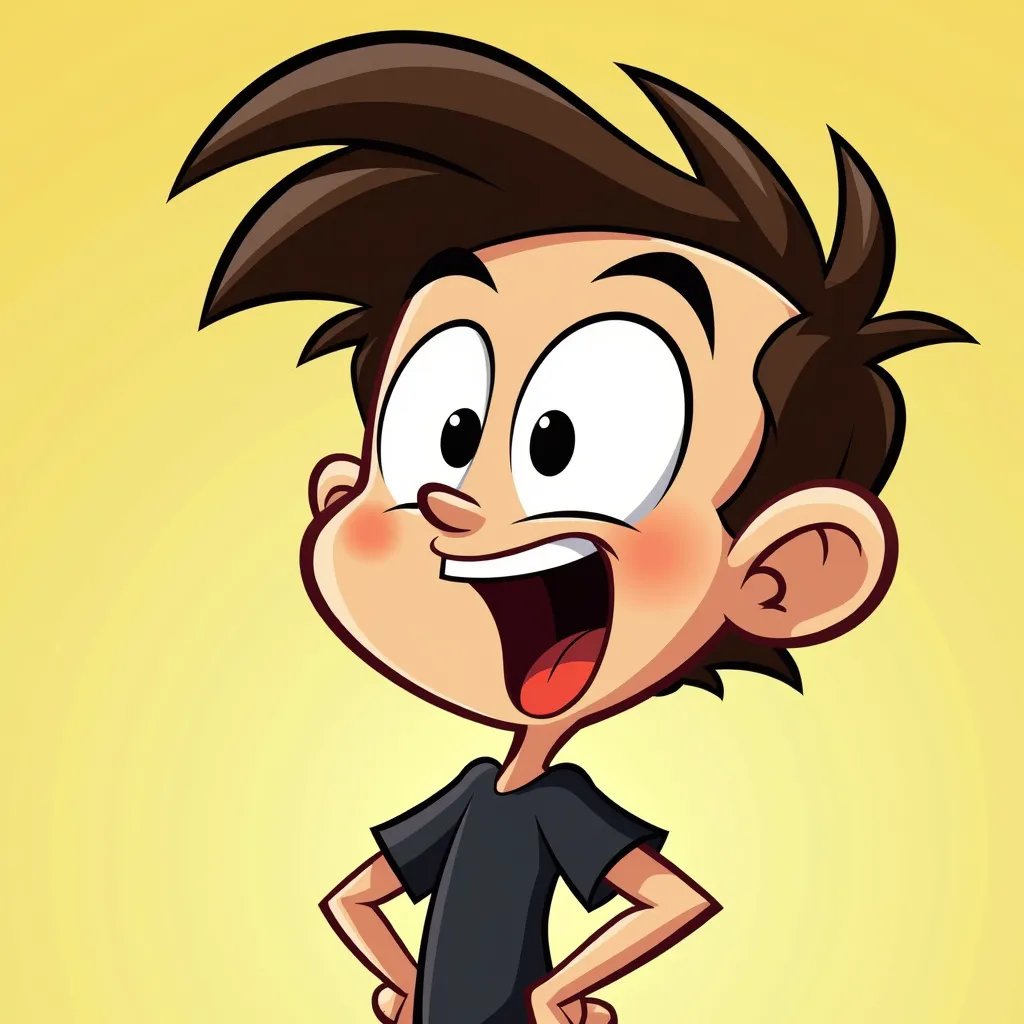 Expressive character showing emotion