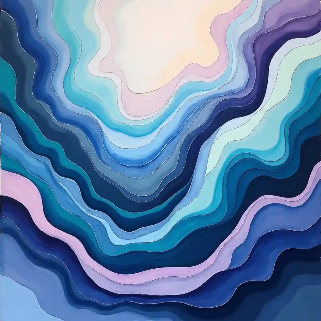Flowing organic forms creating visual movement