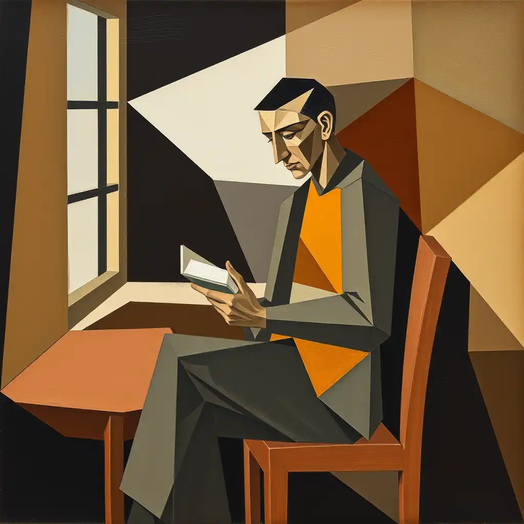 Portrait with geometric fragmentation