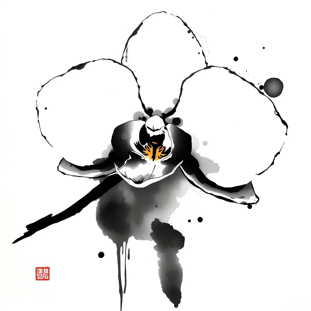 Economy of line with meaningful brushwork