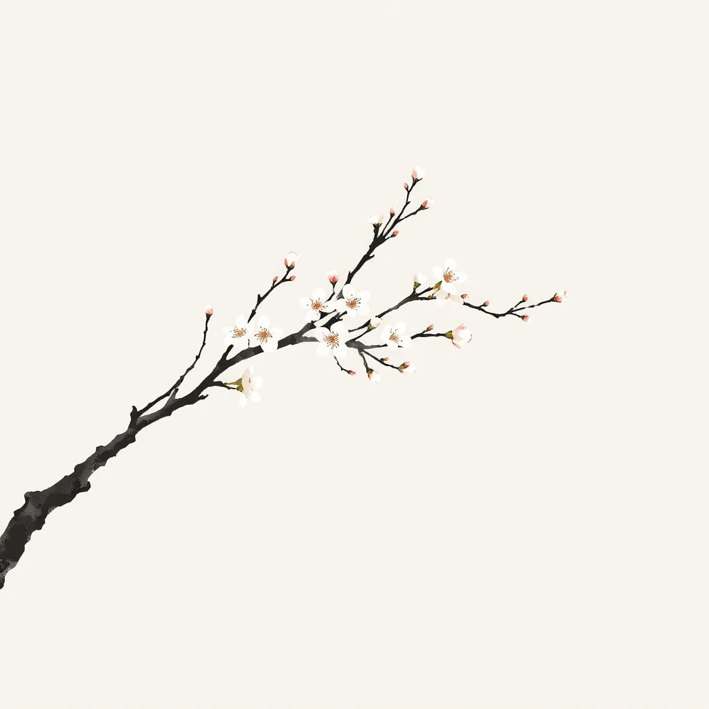 Elegant scene with only essential elements