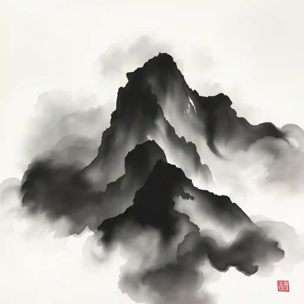Landscape showing rich tonal variations with single ink