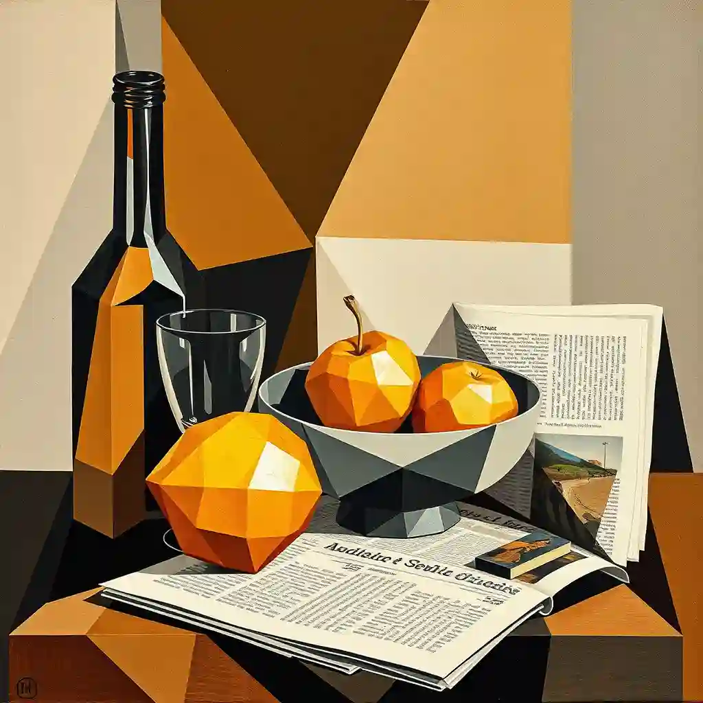 Still life with limited earth tone palette