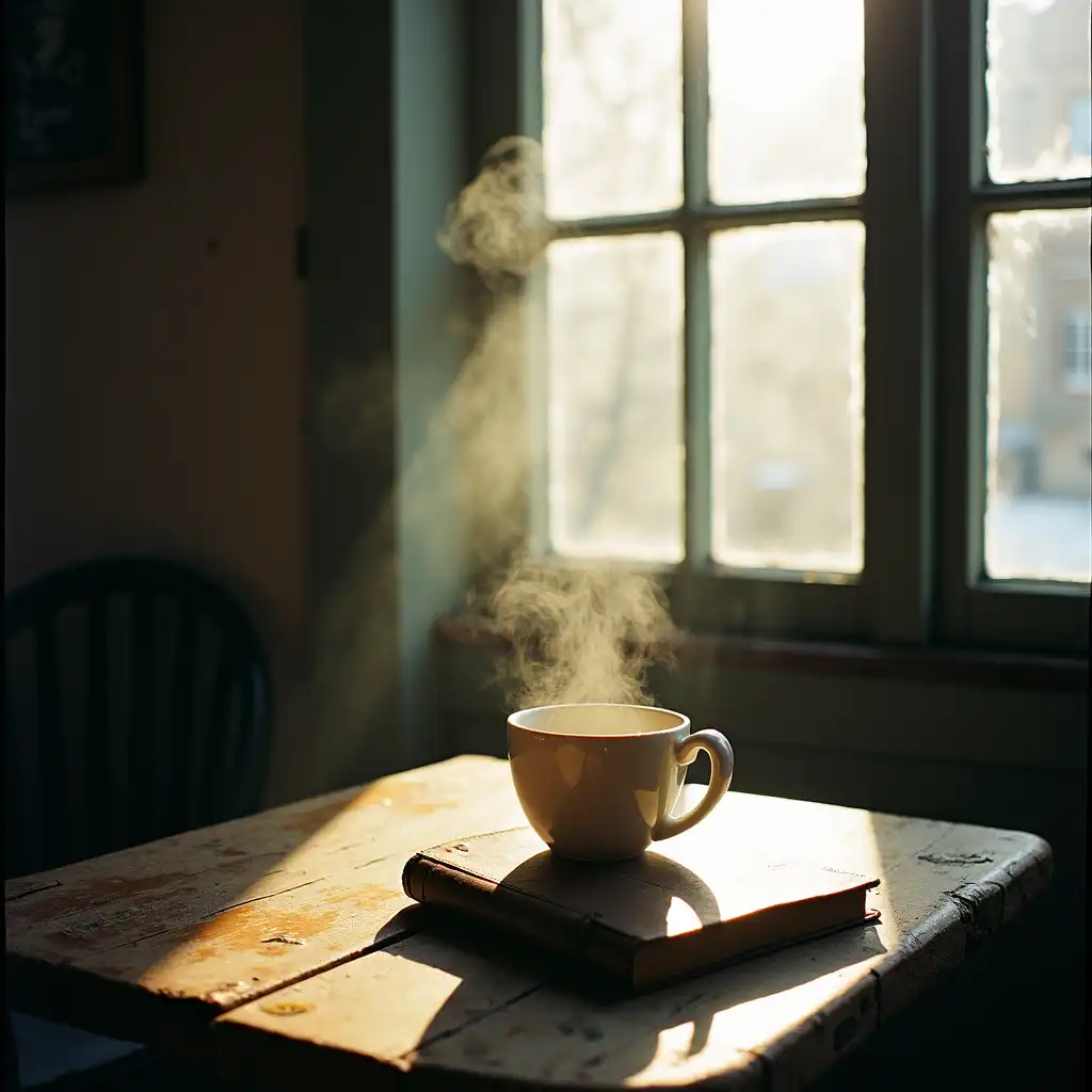 Desaturated color palette evoking nostalgia