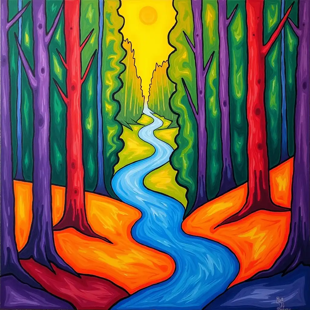 Artwork displaying the raw, primitive quality of Fauvism