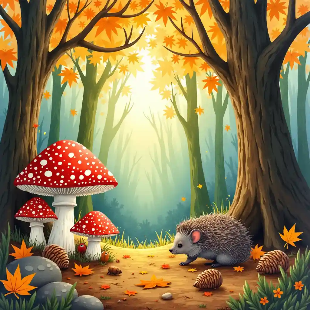 Illustration with visible paper grain and media textures