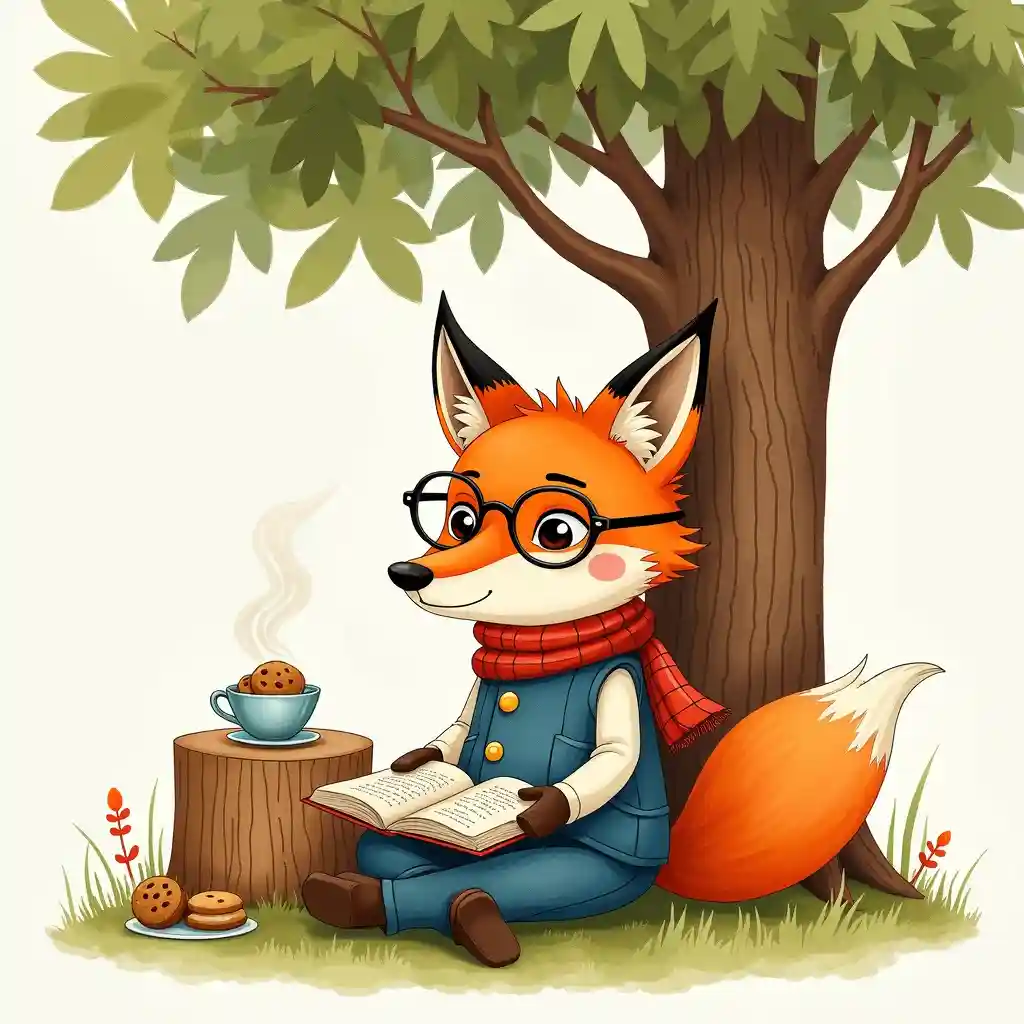 Endearing character with expressive features