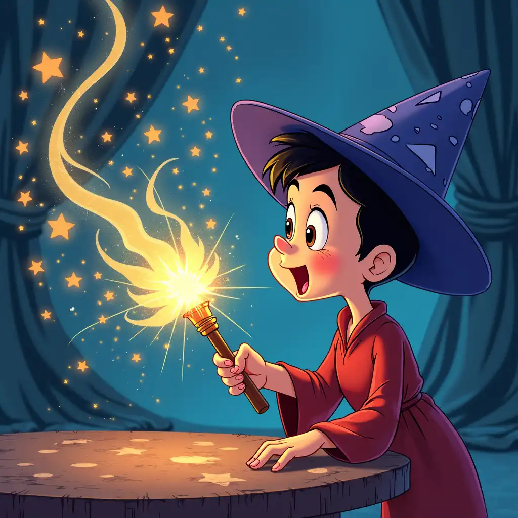 Magical visual effects in classic Disney style