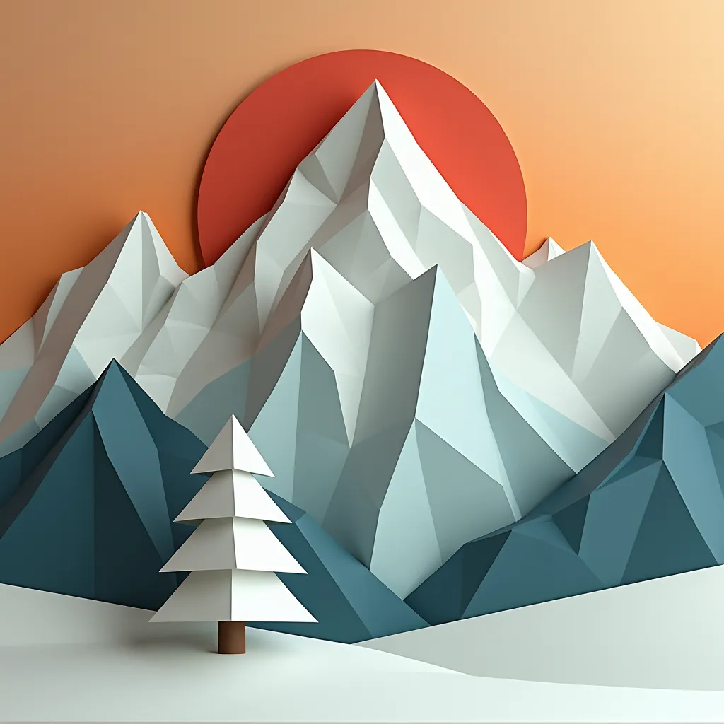Landscape with distinctive crisp edges