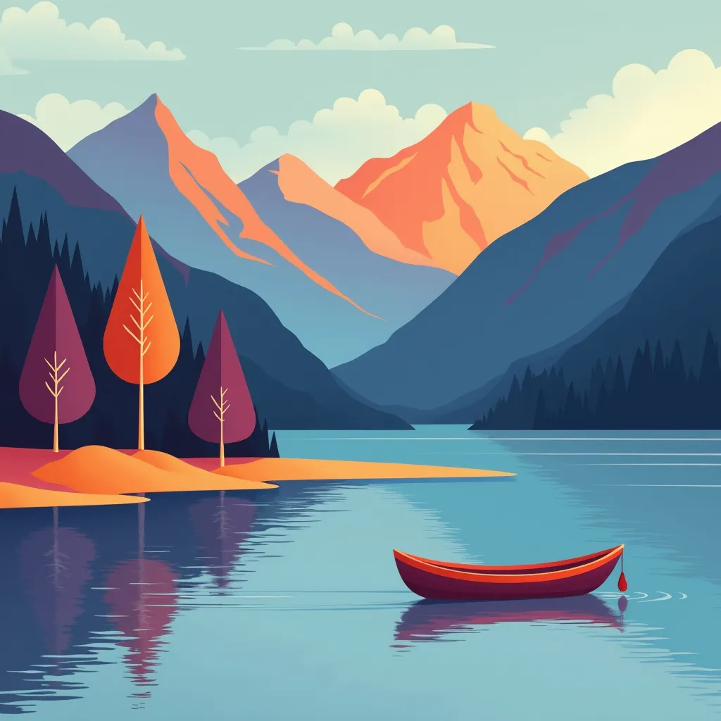 Landscape with characteristic flat forms