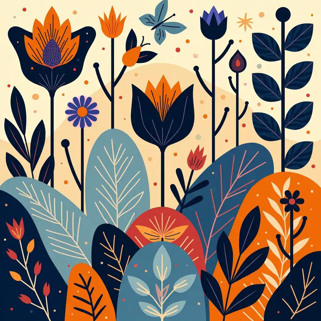 Decorative patterns creating visual rhythm